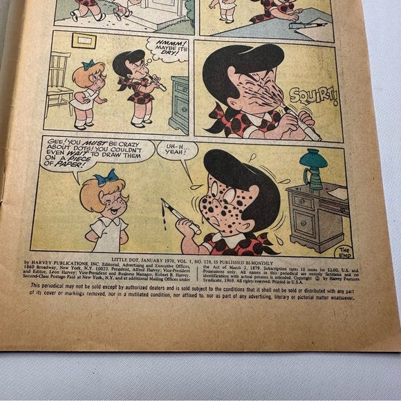 Little Dot Use Cleer-o! #128 Jan. Harvey Comics VTG Collectible 1970 - Picture 4 of 5
